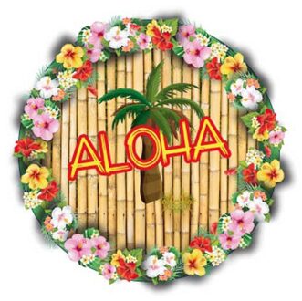 Hawaii thema bierviltjes - Bierfiltjes Multikleur