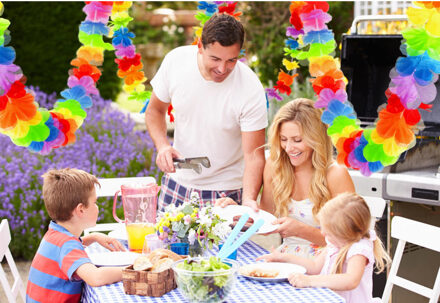 Hawaii thema feestslinger - 3 meter - kuststof - Tropische feestartikelen/versieringen Multi