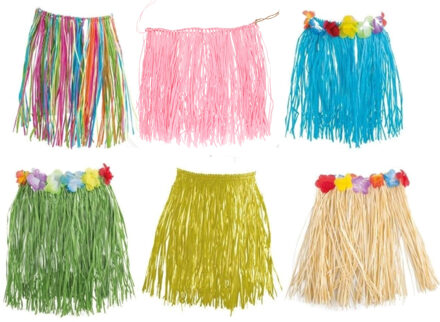 Hawaii verkleed rokje rafia 42 cm - One size