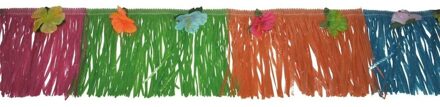 Hawaii versiering deco randen voor aan de muur - 720 x 30 cm - Tropische party versiering Multi