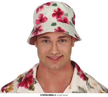 Hawaii Vissershoedje Bloemen Kimo Multikleur - Print