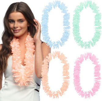 Hawaïkrans Plumeria Pastel Multikleur - Print