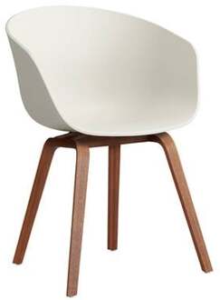 Hay About a Chair AAC22 Stoel - Walnut - Melange Cream Crème