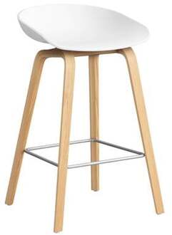 Hay About a Stool AAS32 Barkruk - H 65 cm - Oak - White Wit