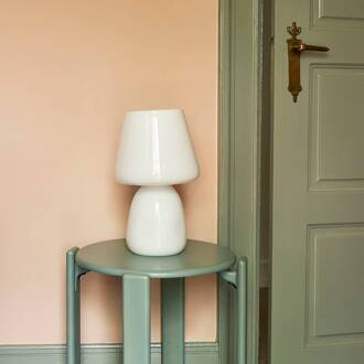 Hay Apollo tafellamp van glas, wit wit opaal
