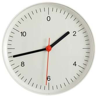 Hay Clock Wandklok - White Wit