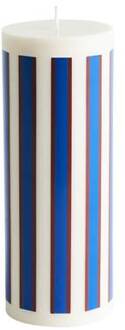 Hay Column Kaars L - Off-White/Brown/Blue Multicolor