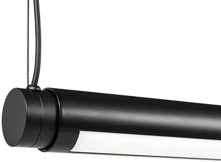 Hay Factor Linear LED hanglamp diffused, zwart zwart, opaal