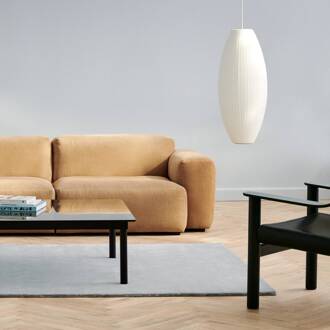 Hay hanglamp Nelson Cigar Bubble L, Ø 38 cm, wit