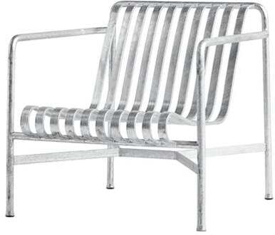 Hay Palissade Lounger Chair Low - Gegalvaniseerd Staal Zilver