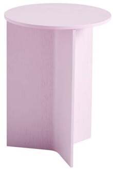 Hay Slit Table Wood Round Bijzettafel - Ø 35 cm - Pink Roze