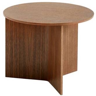 Hay Slit Table Wood Round Bijzettafel - Ø 45 cm - Walnut Bruin