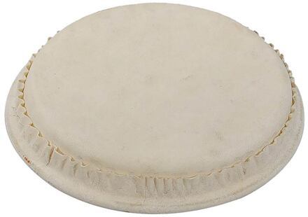 Hayman 402-G natuurvel voor bongo natuurvel voor bongo, met aluminum ring rond de onderkant, groot 19,4 cm