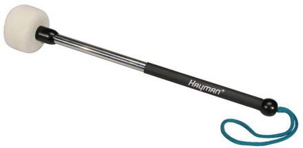Hayman BDM-2 klopper voor grote trom/ bass drum klopper voor grote trom/ bass drum, 355 mm metalen schacht, rubberen handvat, 60 mm vilten bol