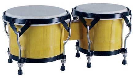 Hayman BG-405-NT bongo bongo, hardhout, 7"+8,5", natural, natuurvel, zwarte hardware