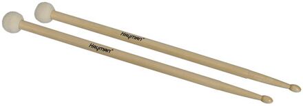 Hayman GM-1A kloppers voor gong kloppers voor gong, 419 mm esdoorn schacht, 30 mm vilten bol, paar