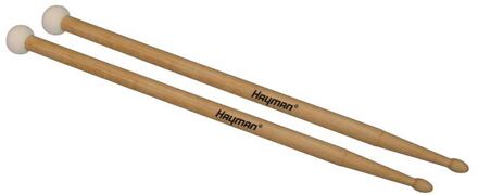 Hayman GM-1B kloppers voor gong kloppers voor gong, 419 mm esdoorn schacht, dik, 30 mm vilten bol, paar