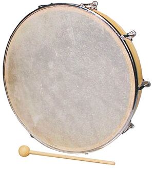 Hayman HDCT-312 hand trom hand trom, natuurvel, 12", hout, stembaar, met klopper