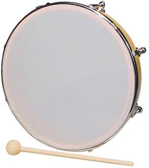 Hayman HDN-210 hand trom hand trom, plastic vel, 10", hout, stembaar, met klopper