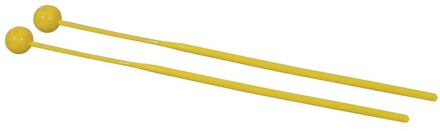 Hayman KL-02 kloppers kloppers, paar, kegelvormige kunststof schacht, 305 x 7 mm, 21 mm bol, hard geel kunststof