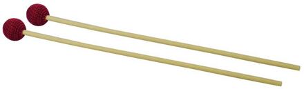 Hayman KL-08 kloppers kloppers, paar, kunststof schacht, 370 x 7 mm, 32 mm bol, hard rood garen