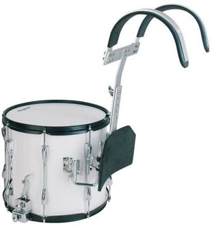 Hayman MDR-1412 kleine trom / snaartrom kleine trom / snaartrom, 14 inch, 12 inch diep, wit, met aluminium harnas