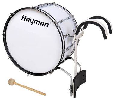 Hayman MDR-2212 grote trom / overslagtrom grote trom / overslagtrom, 22 inch, 12 inch diep, wit, met aluminium harnas