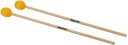 Hayman MM-11 kloppers voor marimba kloppers voor marimba, 400 mm esdoorn schacht, paar, 33 mm harde bol, oranje