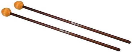 Hayman MM-4 kloppers voor marimba kloppers voor marimba, 406 mm rotan schacht, paar, 34 mm medium bol, geel