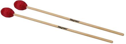 Hayman MM-8 kloppers voor marimba kloppers voor marimba, 400 mm esdoorn schacht, paar, 36 mm medium bol, rood