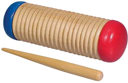 Hayman MR-70 guiro shaker guiro shaker, hout, ovaal model, klein, met klopper