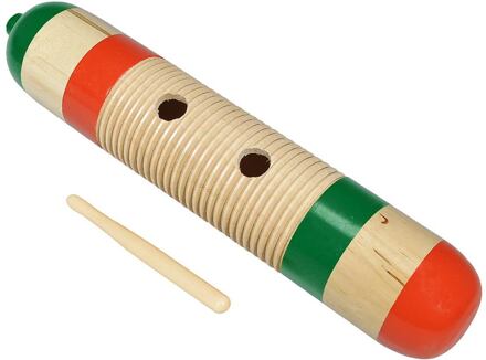 Hayman PA-035 guiro guiro, hout, ovaal model, groot, met klopper