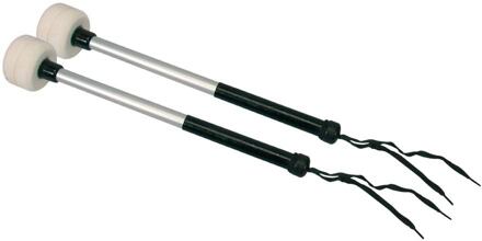 Hayman PA-472 kloppers voor grote trom/ bass drum kloppers voor grote trom/ bass drum, harde vilten bol (6,0 cm.), paar, aluminum schacht (30 cm.)