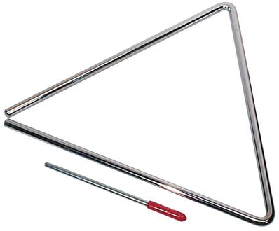 Hayman PA-50-1 10" triangel 10" triangel, verchroomd, met klopper, diameter: 8 mm.