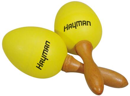 Hayman SE-2-YW schudeieren schudeieren, plastic, geel, paar, met steel, 45 grams
