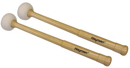 Hayman TM-4 paukenstokken paukenstokken, 364 mm esdoorn schacht, dik, paar, 57 mm vilten bol