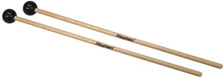 Hayman XM-1 kloppers voor xylofoon kloppers voor xylofoon, 380 mm esdoorn schacht, paar, 30 mm zachte rubber bol, zwart