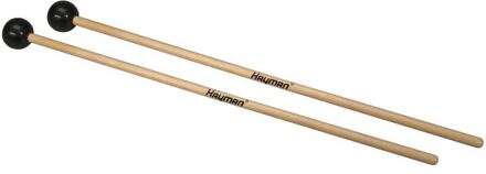 Hayman XM-1-S kloppers voor xylofoon kloppers voor xylofoon, 380 mm esdoorn schacht, paar, 28 mm harde PVC bol, zwart