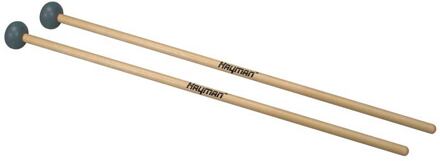 Hayman XM-12 kloppers voor xylofoon kloppers voor xylofoon, 365 mm esdoorn schacht, paar, 28 mm harde grijze rubber bol