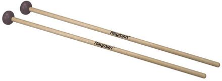 Hayman XM-15 kloppers voor xylofoon kloppers voor xylofoon, 365 mm esdoorn schacht, paar, 28 mm medium zachte bruine rubber bol