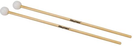 Hayman XM-2 kloppers voor xylofoon kloppers voor xylofoon, 380 mm esdoorn schacht, paar, 30 mm medium harde nylon bol, wit