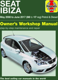 Haynes Werkplaatshandboek Seat Ibiza 2008 - 2017 Benzine & Diesel 6451
