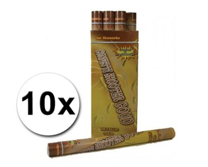 Haza 10 confetti shooters 60 cm goud