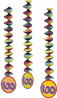 Haza 100 jaar decoratie spiralen 3x Multi