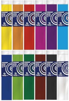 Haza 12x Crepe papier basis pakket 250 x 50 cm knutsel materiaal