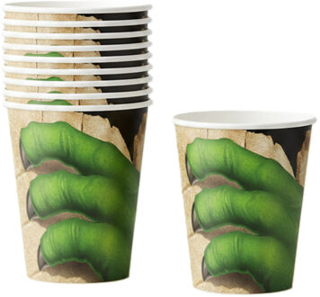 Haza 24x stuks Dinosaurus thema feest bekers 250 ml