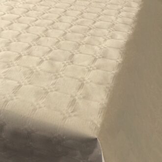 Haza 2x Beige papieren tafellaken/tafelkleed 800 x 118 cm op rol - Beige thema tafeldecoratie versieringen