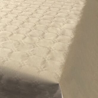 Haza 2x Feestartikelen papieren tafelkleed beige 800 x 118 cm