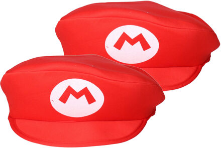 Haza 2x stuks rode Loodgieter pet voor Mario