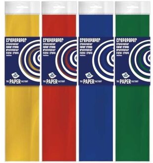 Haza 4x Knutsel crepe vouw papier basis kleuren voor jongens 250 x 50 cm